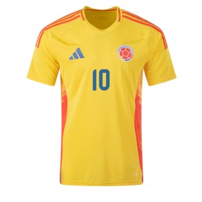 Billiga Colombia James Rodriguez #10 Hemmatröja Copa America 2024 Kortärmad